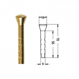 Repère mural 5F-MS, en laiton, 70mm