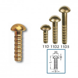 Repère sol laiton 11d/3-lg x 50 - 70mm