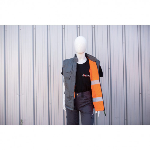 Gilet neuf réversible orange
