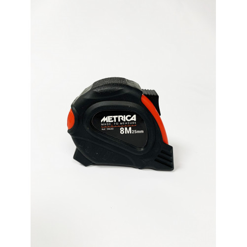 Ruban de mesure METRICA 5 m x 25 mm / 8 m x 25 mm rouge-noir